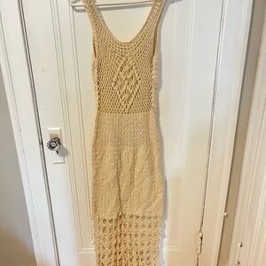 Cream Crochet Maxi Dress